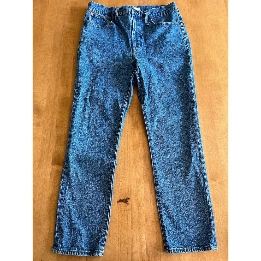 Madewell The Perfect Vintage Straight Jeans Women's Blue Size 32 Classic Denim